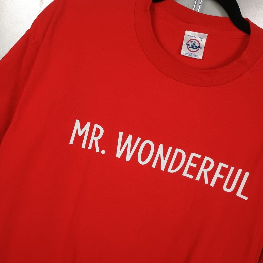 Mr Wonderful Vintage 90s Funny Graphic T-shirt Humor Large Shark Tank Delta